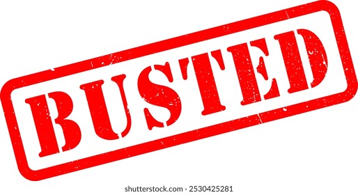 Busted Set Sello de goma roja Grunge Textura Etiqueta de la etiqueta de la insignia Vector EPS PNG Transparente Sin fondo Clip Arte Vector EPS PNG 