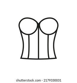 Bustier Icon Vector Line Style Stock Vector (Royalty Free) 2179330031 ...