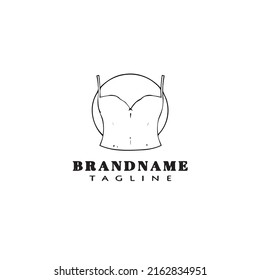 bustier logo cartoon icon cute template black modern isolated vector illustration