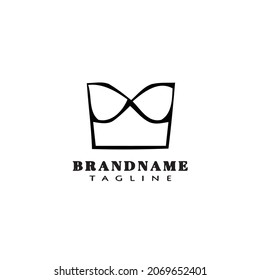 bustier logo cartoon icon design template black modern isolated vector illustration