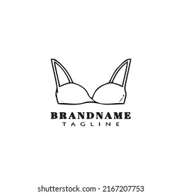 bustier logo cartoon icon design template black modern isolated cute illustration