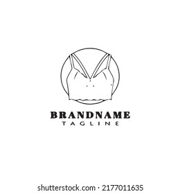 diseño de icono de dibujos animados logotipo de bustier ilustración de vector aislado lindo