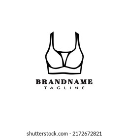 bustier logo cartoon icon simple template black modern isolated vector illustration