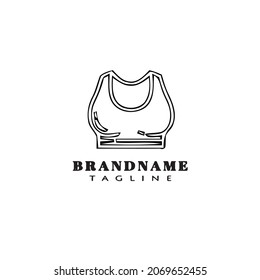 bustier logo cartoon icon template black modern isolated vector