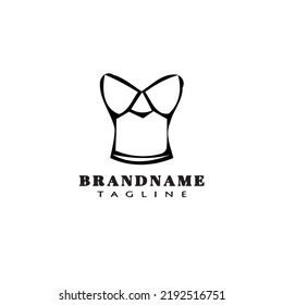 bustier logo creative icon design template black modern isolated vector illustration