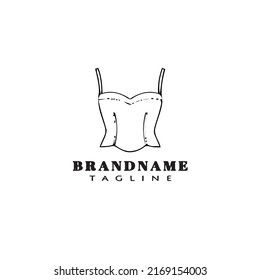 bustier logo icon design template black modern isolated vector illustration
