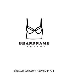 bustier logo simple icon design template black modern isolated vector illustration