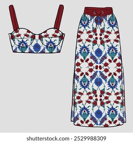 bustier and skirt design. fashion pattern design and more