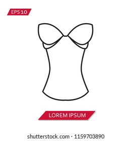 bustier vector icon symbol