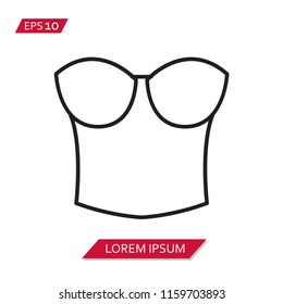 bustier vector icon symbol
