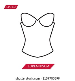bustier vector icon symbol