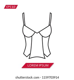 bustier vector icon symbol