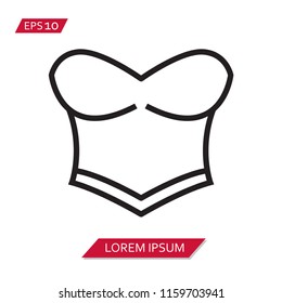 bustier vector icon symbol