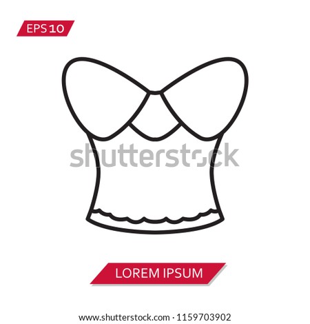 bustier vector icon symbol