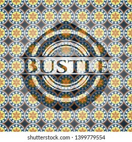 Bustle arabesque emblem background. arabic decoration.
