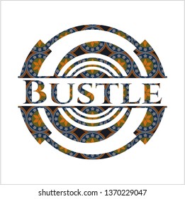 Bustle arabic emblem. Arabesque decoration.