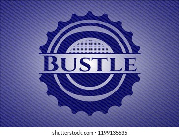 Bustle emblem with jean high quality background