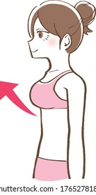 Ilustración vectorial hembra de descomposición