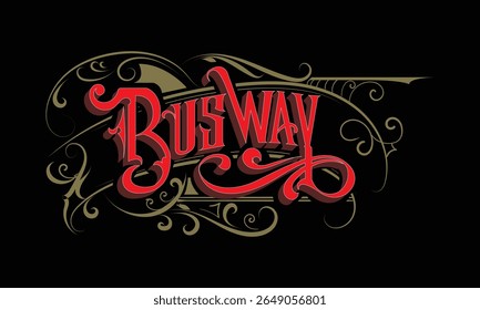 BUSWAY lettering custom style design