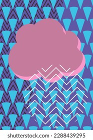 Busy abstract geometric poster. Vintage geometrical graphic shapes template.