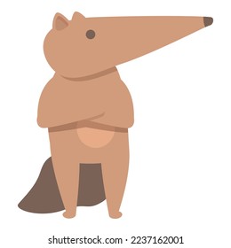 Busy anteater icon cartoon vector. Ant eater. Zoo mammal
