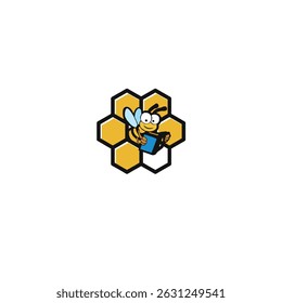 Busy Bee with Tablet by Honeycomb