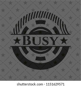 Busy black badge
