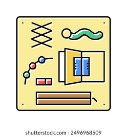 busy board color icon vector. busy board sign. isolated symbol illustration