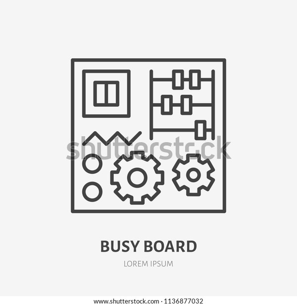 Busy Board Flat Logo Early Development Image Vectorielle De Stock Libre De Droits