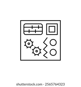 busy board icon line art vector