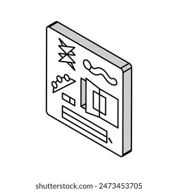 busy board isometric icon vector. busy board sign. isolated symbol illustration