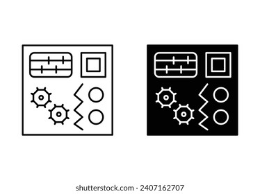 marca de icono del logotipo de la línea vectorial de tablero ocupado. juego de niños Montessori   conjunto de planos
