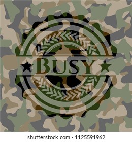 Busy camouflaged emblem