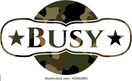 Busy camouflaged emblem