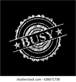 Busy with chalkboard texture