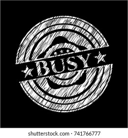 Busy with chalkboard texture