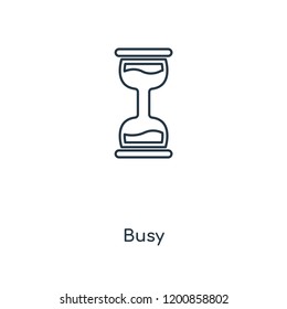 Busy concept line icon. Linear Busy concept outline symbol design. This simple element illustration can be used for web and mobile UI/UX.