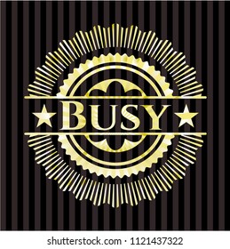 Busy gold emblem