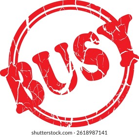 Busy Grunge Rubber Stamp in Red on White Background. Perfect for business documents, office use, administrative purposes, and graphic design projects.