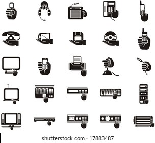 Busy Hands Icons - IT, telecommunications, computers
