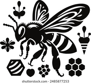 Las abejas melíferas agitadas zumban incansablemente, polinizando flores y produciendo miel dorada. Su papel esencial en los ecosistemas pone de relieve su increíble eficiencia y las dulces recompensas de su arduo trabajo. 