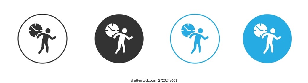 Icono ocupado para el App y el Diseño web. Ilustración de elemento simple.