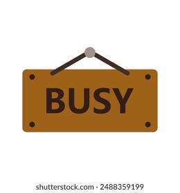 Busy icon illustrated on background