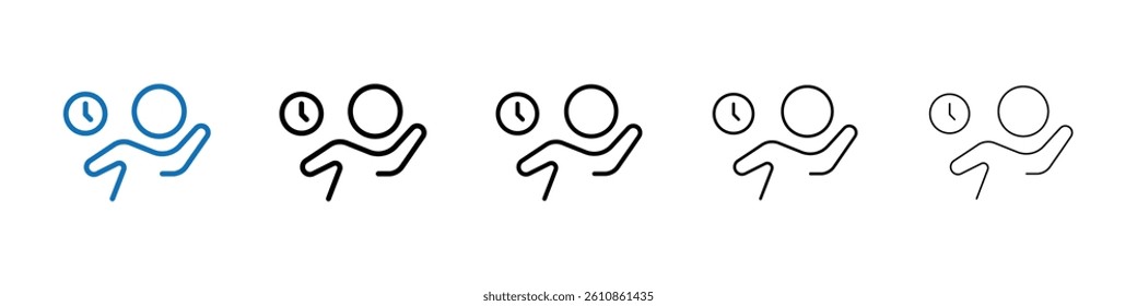 Busy icon Outline vector logo for web ui