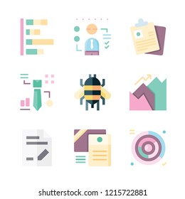 busy icon set. vector set about bee, document, documents and graphic icons set.