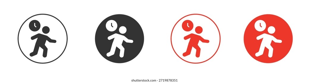 Icono ocupado. diseño de Vector de Web