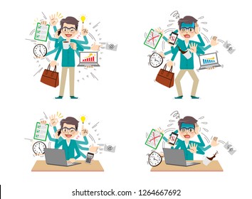 Busy man to do a multi-tasking.