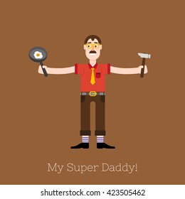 Busy multitasking man, father, dad, daddy, romantic husband, businessman, worker.