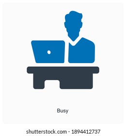 Busy Or Occupied Icon Concept
