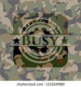 Busy on camouflaged texture
